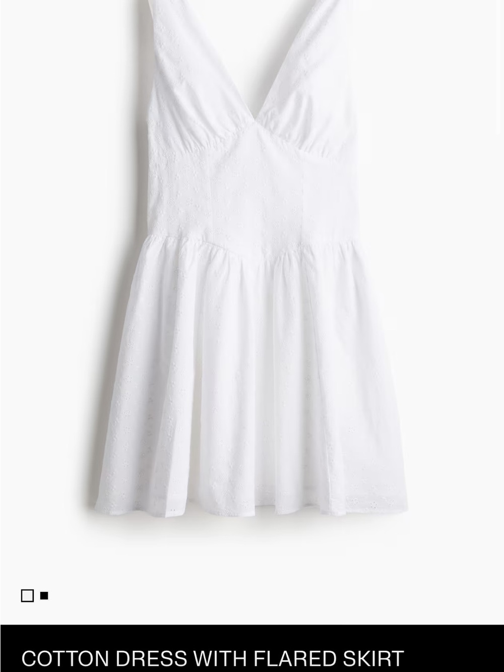 H&M Cotton Dress with Flared skirt